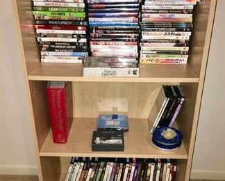 DVD's, CD's, bookshelf