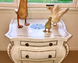 Decorative chest, wooden carved birds