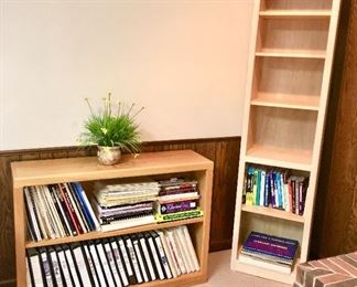 Bookcases, music books/folders