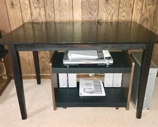 Multi-use table, rolling office cart