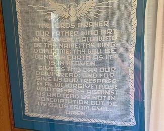 hand crocheted Lord's Prayer