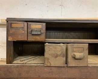 Variety of tool cubbies with drawers