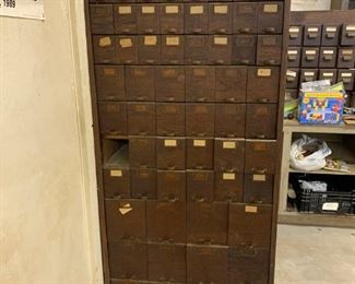 Variety of tool cubbies with drawers
