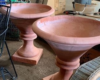 Large terra cotta vases