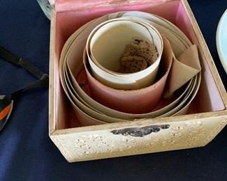 inside of box with collar and cuffs