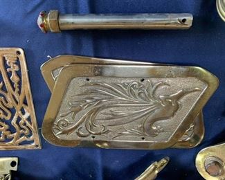 Brass architectural hardware and decorative elements
