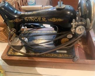Small portable Singer sewing machine