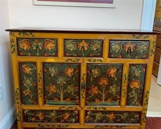 Lacquered Chinese Sideboard Cabinet