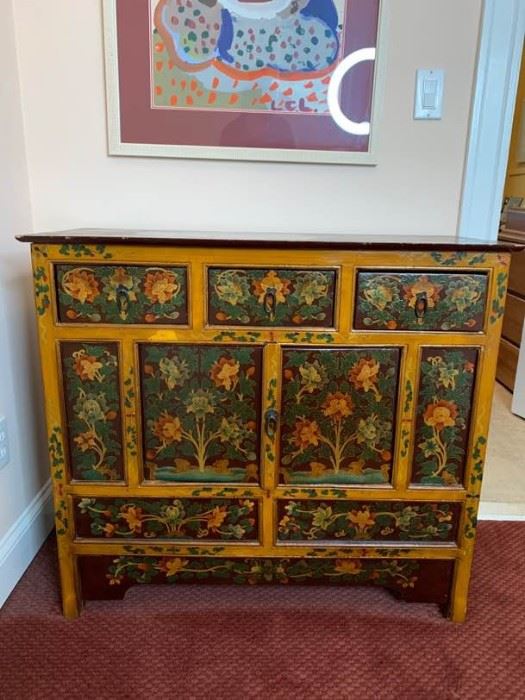 Lacquered Chinese Sideboard Cabinet