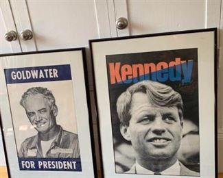 Kennedy and Goldwater Framed Prints
