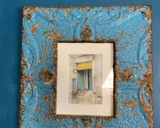 Enhanced Photo in Unique Metal Frame