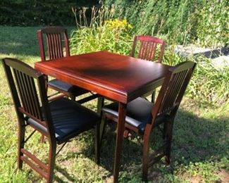 Folding Wooden Table and Chairs
