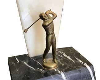 Golfer marble base