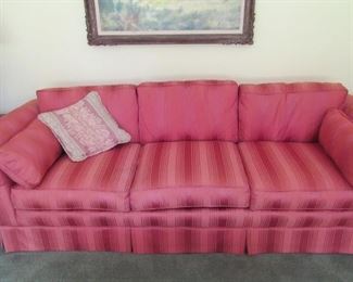 silk stripped couch