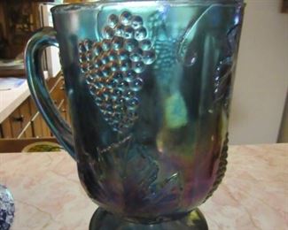 Blue Glass Pitcher