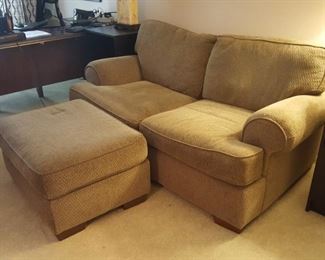 Love seat with matching ottoman