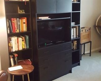 3 piece shelving unit with storage