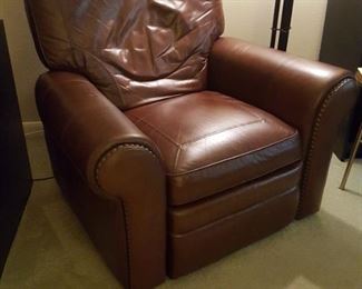 Leather large recliner