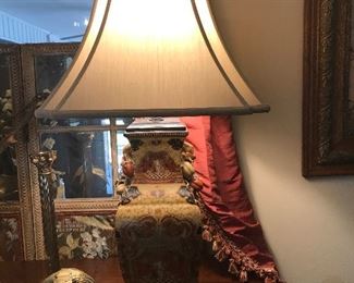 Pair of vintage Asian ceramic lamps.