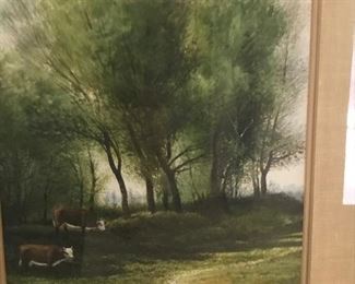 Pastoral watercolor signed by listed artist...come y and see who!