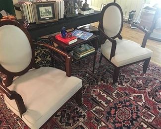 Wonderful pair of heavy designer chairs.