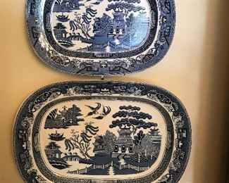 Gorgeous large platters!  Blue Willow.