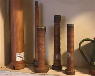Antique wooden spools