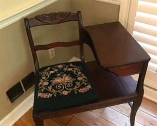 Mahogany and needlepoint gossip chair