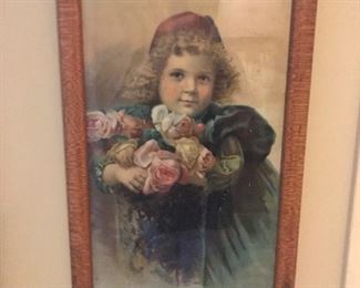  Victorian child’s portrait in solid maple frame