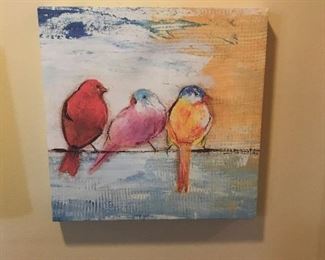 Colorful birds painting 