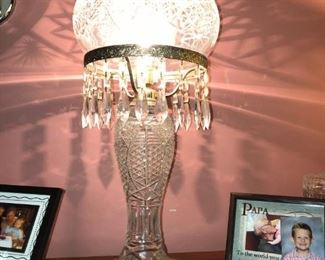 CUT GLASS LAMP
