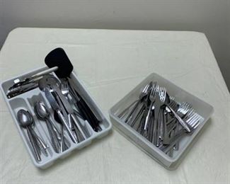 Assorted silverware and utensils