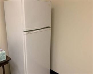 Apartment size refrigerator 21 deep by 23 wide and 62 tall works well
