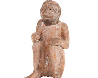 Lot 139 Southeast Asian Teak Carving of a Monkey
