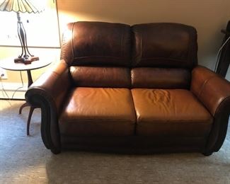 leather loveseat