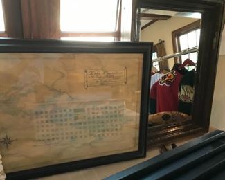 Lake Vermilion map framed