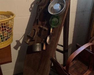 Wonderful display on old ironing board