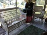 Wicker settee and chair from Ashland Farm