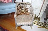 Vintage wicker child's rocker