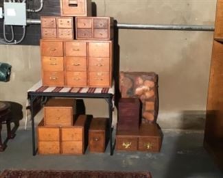 Lots of Card Files Mainly in Oak