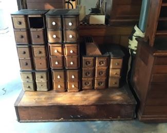 Vintage Sewing Machine Drawers, Under bed trunk 