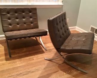 Pair of Barcelona Chairs 
