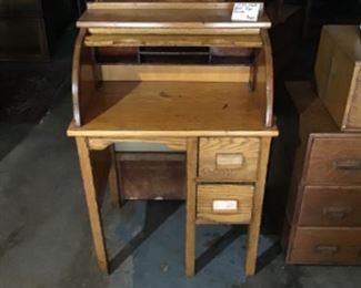 Oak Child’s Roll Top Desk