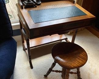Leather topped desk