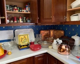 Fully stocked kitchen