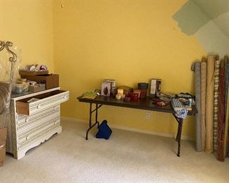 Fabric remnants, wrapping paper