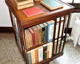 Antique revolving bookcase