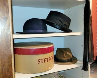 Hats. Two Stetson hats