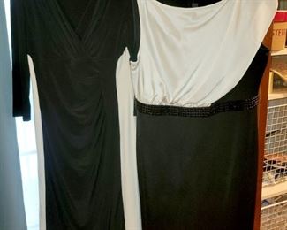 Women's cocktail dresses (dress on right is St. John)
