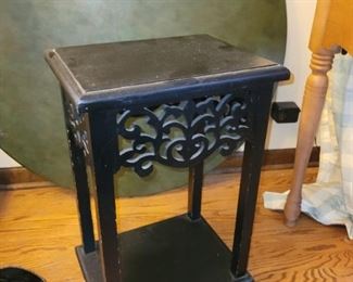 Small black accent table
